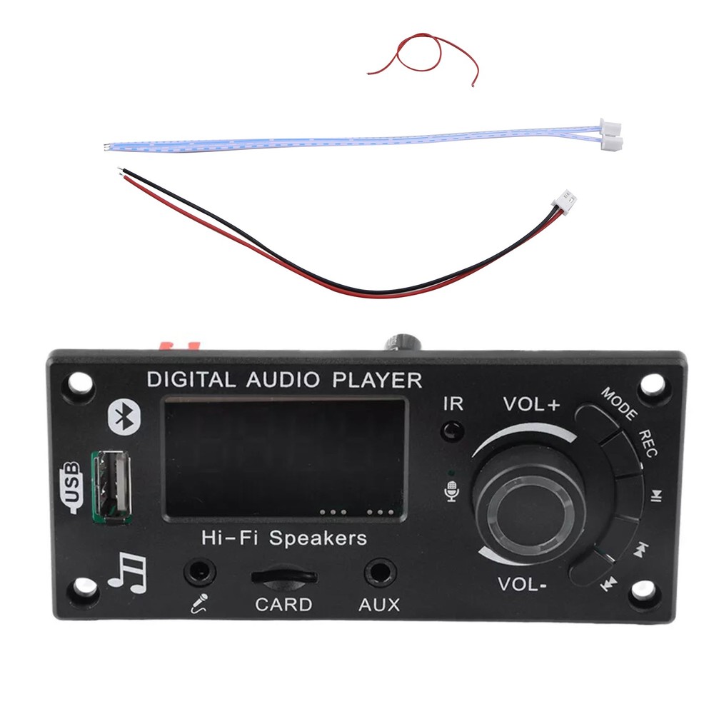 DC7-25V Car Bluetooth MP3 Amplifier Decoding Board 2*50W FM Audio Decoder+Remote