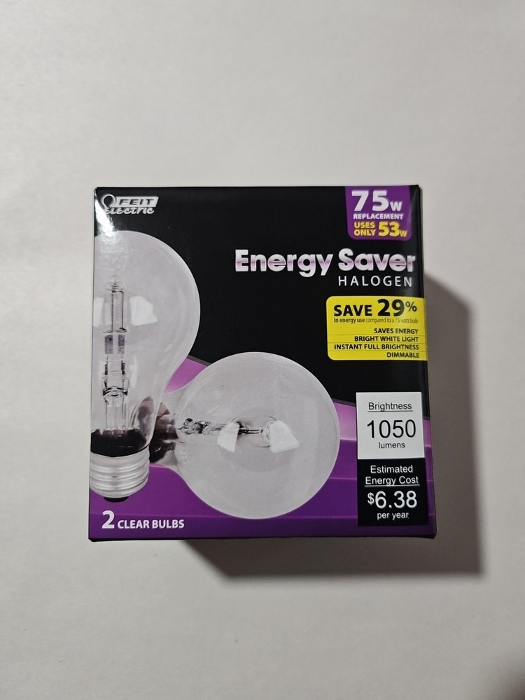 Feit Electric A19 53w Medium Base Q53A/CL/2 Clear 12-pack [(6) 2-PACK]