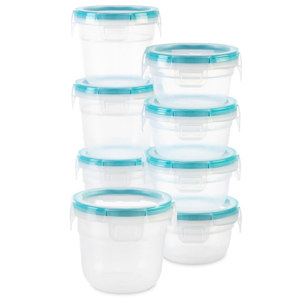 Snapware Plastic Total Solution 16-Pc Food Storage 8 Pack, multi-color