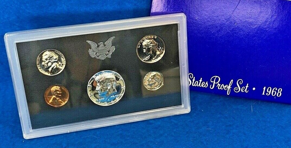 1968 U.S. Mint Issued Blue Box Proof Set