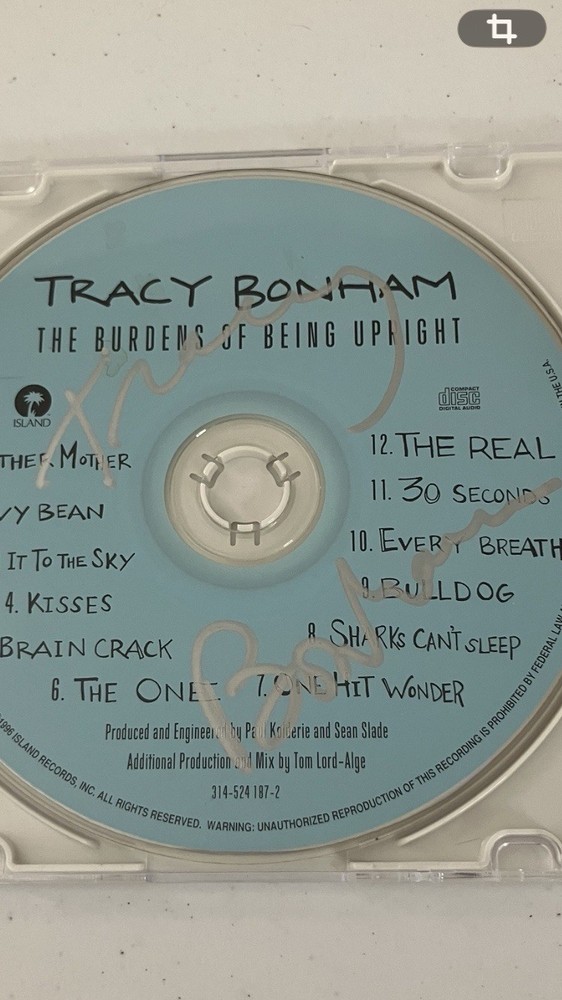 TRACY BONHAM SIGNED/AUTOGRAPHED CD WITH COA