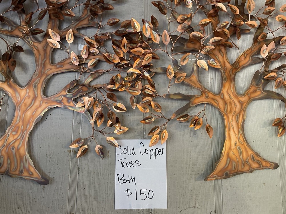 Copper Trees Wall Decor