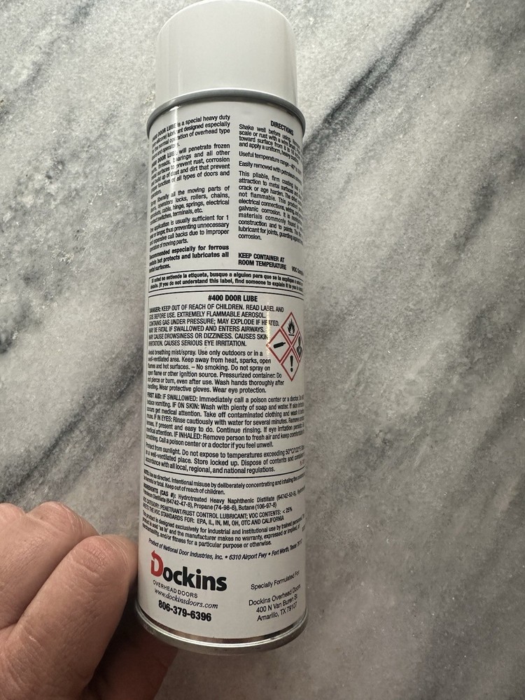 Garage Door Lubricant