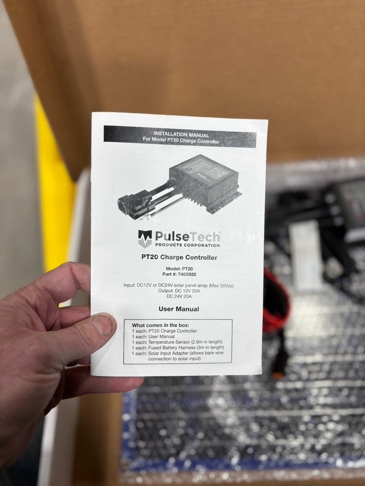PulseTech Solar Charger 735X790 & PT20 Charge Controller