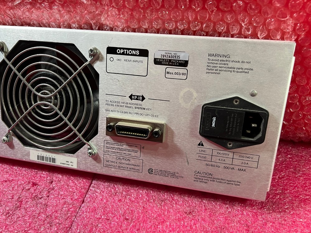 HP 5371A Frequency and Time Interval Analyzer Rear Panel