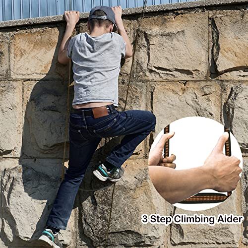 3-Step Climbing Stick Aider, Heavy Duty Climbing Aider Hunting Saddle Platform
