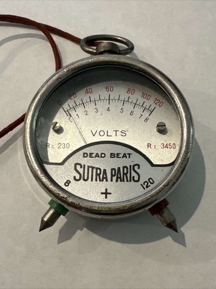 Vintage Sutra Paris Dead Beat Voltmeter Untested Collectable Steampunk
