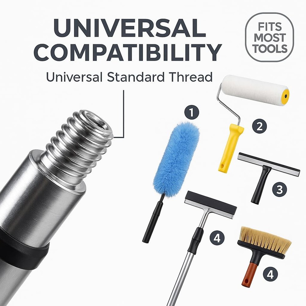 Bates- Extension Pole, 3 Ft Telescoping 3 Ft, Black and Yellow