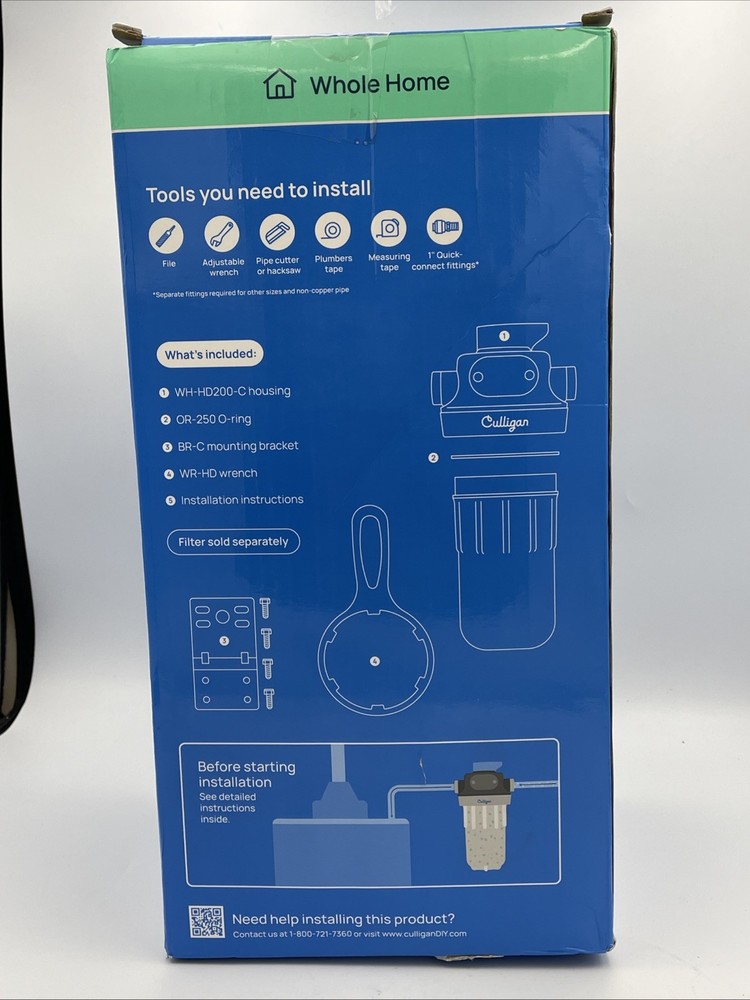 Culligan WH-HD200-C Heavy Duty Filtration System 1" Inlet / Outlet Damaged Box