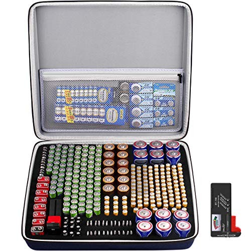 Extra Large Battery Organizer Storage Box, Garage Carrying Case Bag X-Large