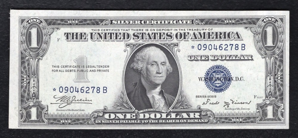 FR. 1611* 1935-B $1 *STAR* SILVER CERTIFICATE CURRENCY NOTE CHOICE UNCIRCULATED