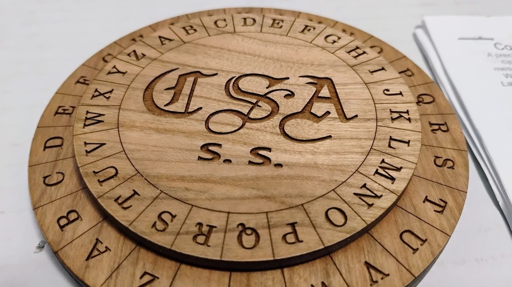 CREATIVE CRAFTHOUSE CONFEDERATE ARMY HANDMADE WOOD CIPHER DECODER MADE IN USA
