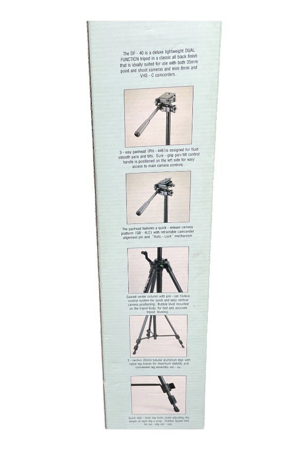 VELBON DF-40 TRIPOD Deluxe Lightweight Dual Function with Quick Release Plate