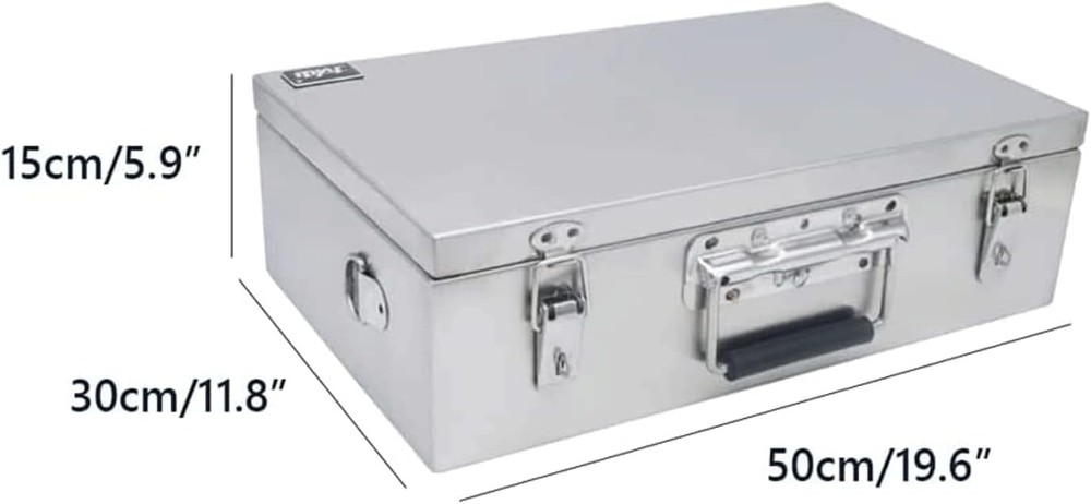 LIOONS Tool Box Stainless Steel Tool Boxes Organizer Tool Set with Comfortable H