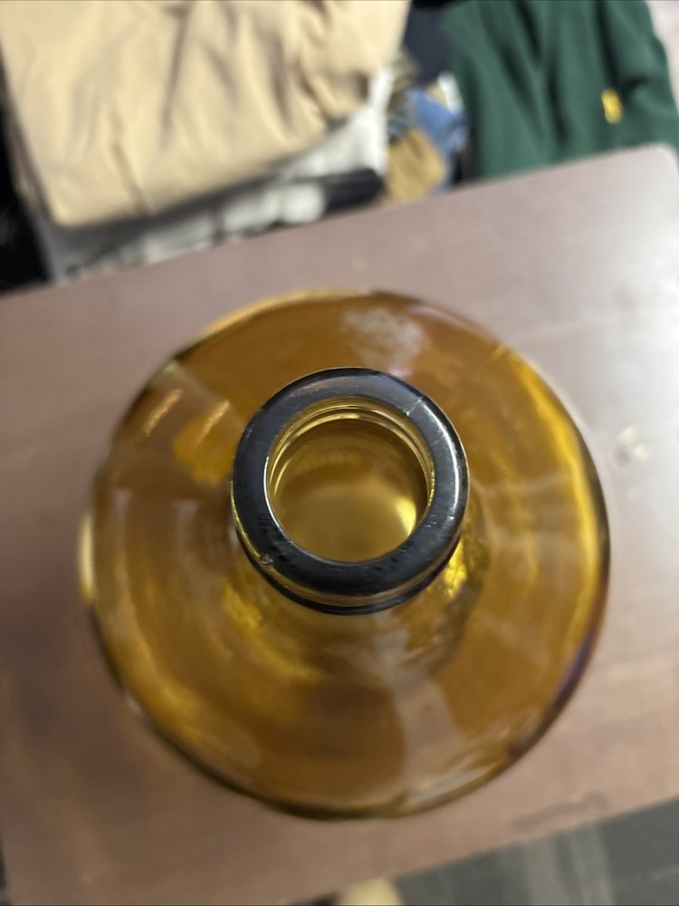 Vintage Amber Demijohn Bottle