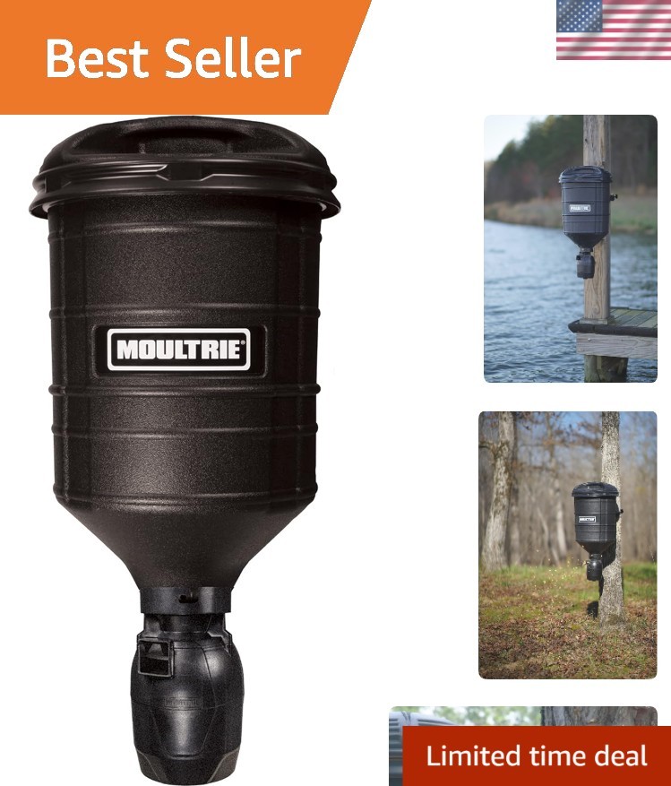Moultrie Directional Hanging Deer Feeder 15-Gallon Programmable Timer, 30° Di...