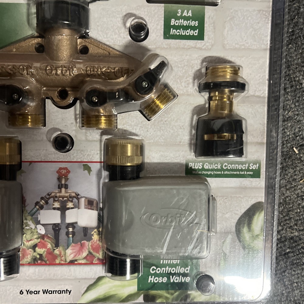 NEW Orbit Automatic Digital Yard Watering Timer System 3 Zone Valves 27665