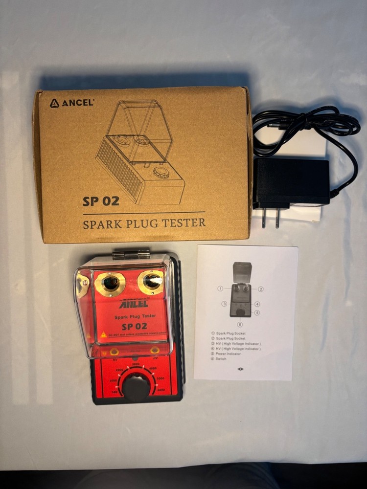 ANCEL SP02 Spark Plug Tester Dual Hole 0–6000 RPM Ignition Analyzer