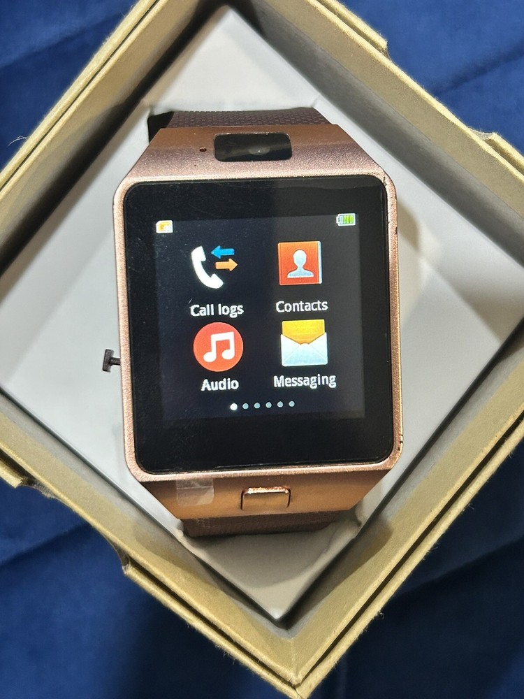Smart Watches Rose Gold With Black Band