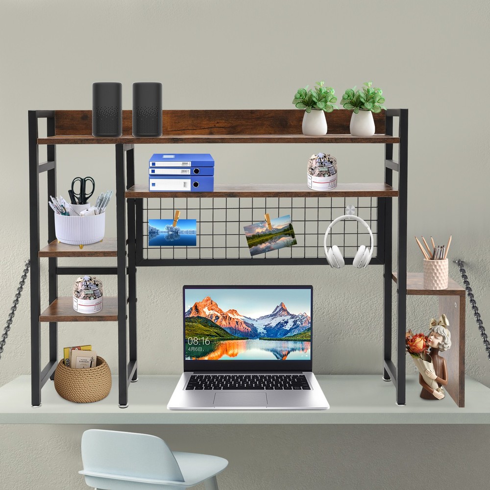 Desktop Bookshelf, Multipurpose Countertop Display Shelf, Bookcase Organizer