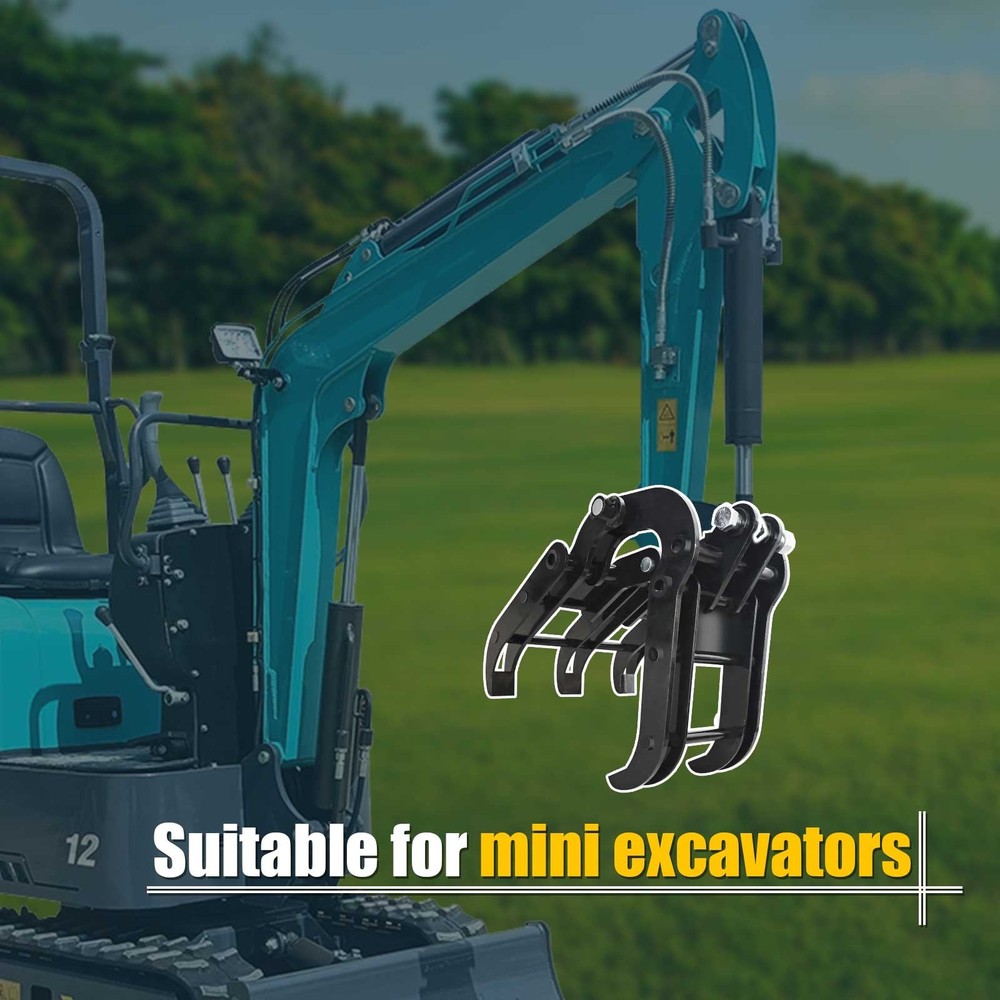 NEW Grapple Wide Opening Grabber Mini Excavator Attachment For Small Diggers