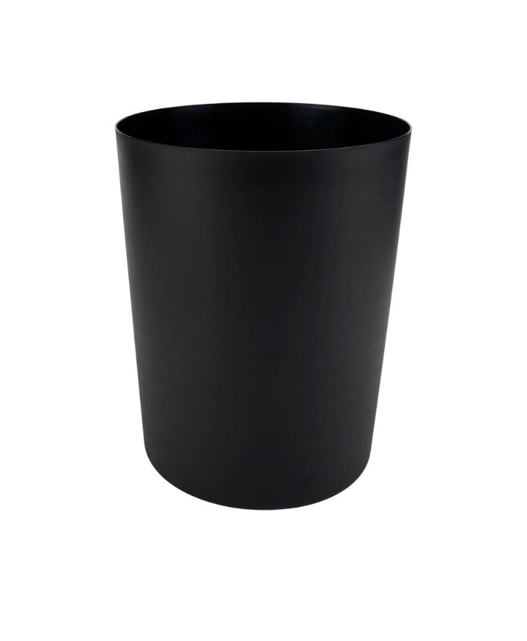 5 Gallon Trash Can, Plastic Office Trash Can, Black Matte