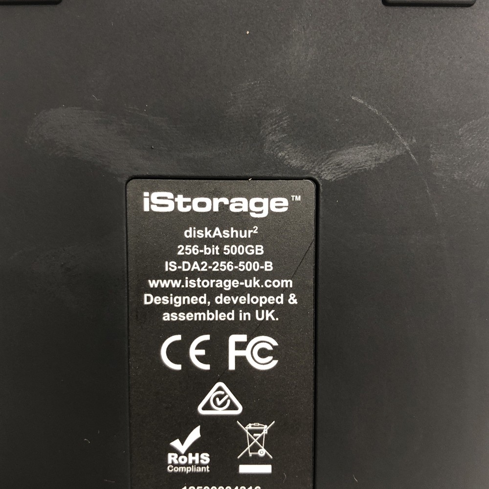 iStorage diskAshur HDD 500GB Secure portable hard drive