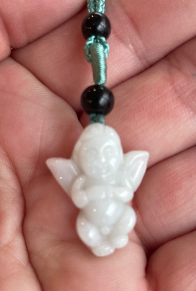 Jade angel necklace