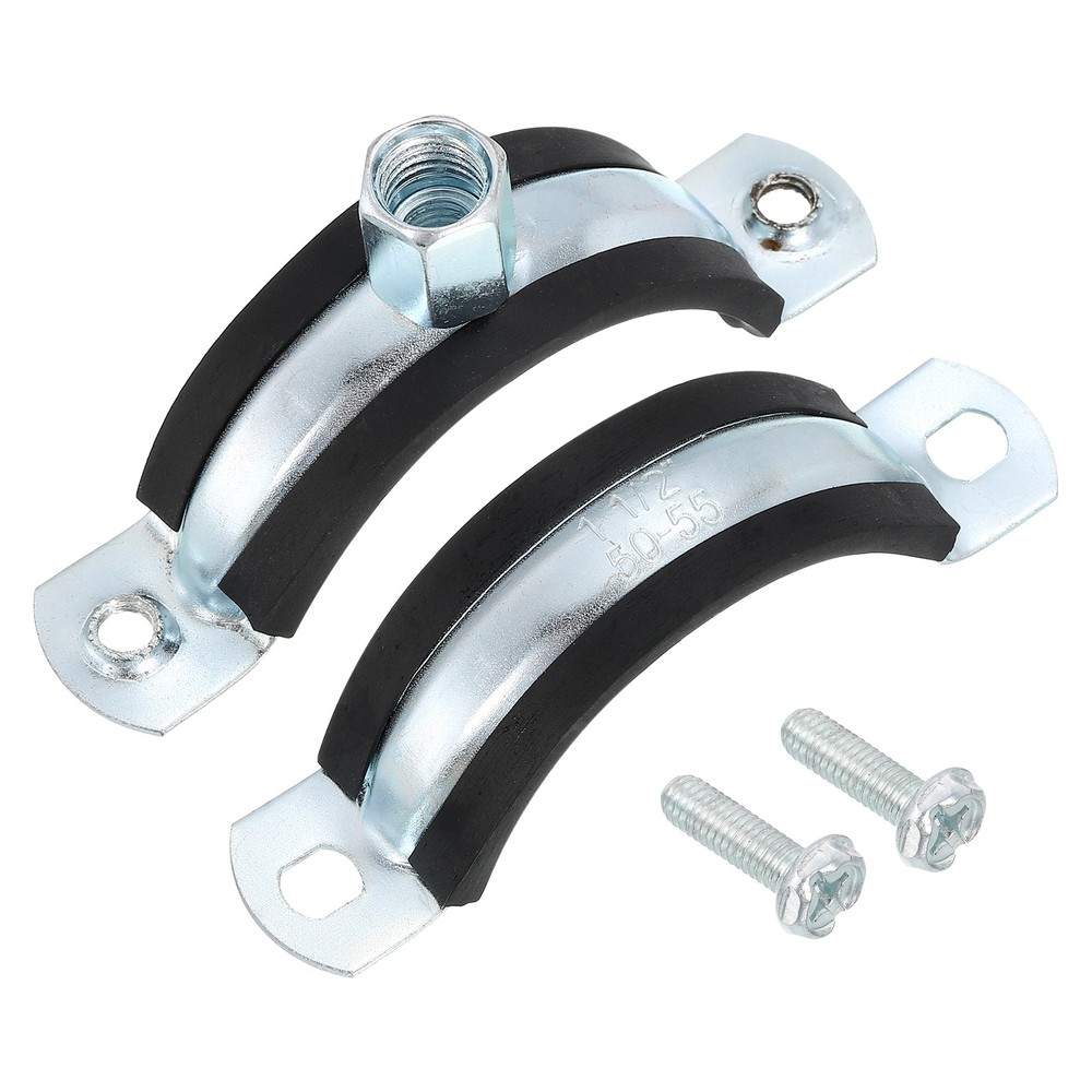 10 Pcs Adjustable Pipe Bracket Clamp, 2"(50mm) Wall Ceiling Mount Support