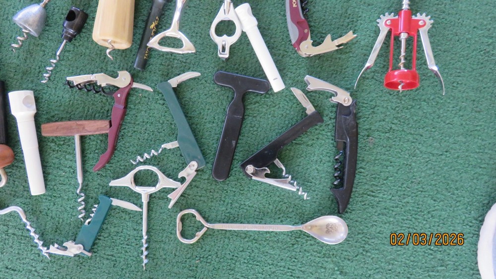 Various Vintage Wine Openers, Corkscrews & Bottle Openers