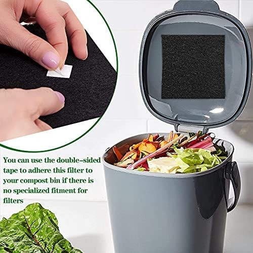 Compost bin replacement carbon filter sheets