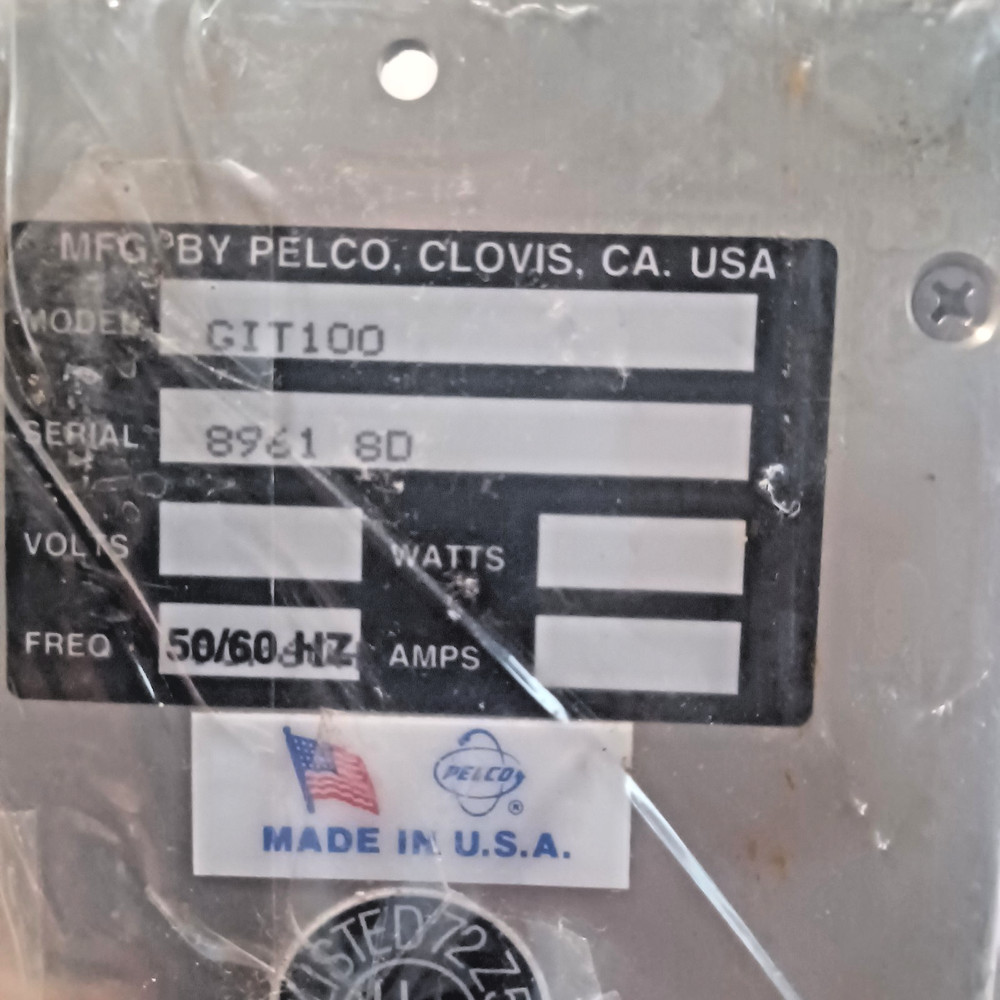 Pelco GIT100 Transformer GROUND LOOP ISOLATION, SCHNEIDER ELECTRIC GIT-100