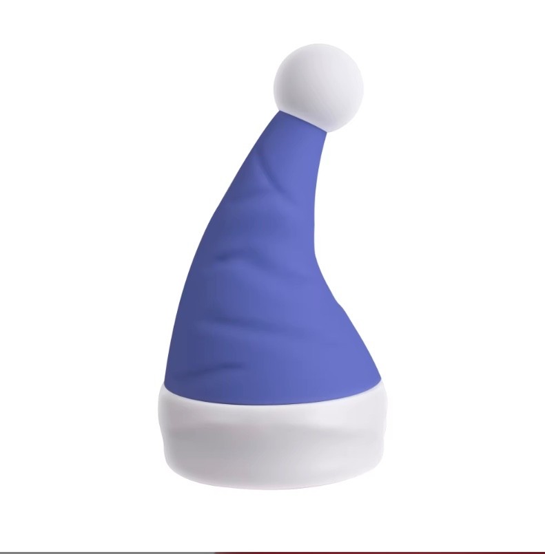 Santa Hat 10 Mode Double Ended Rolling Bead Magical Vibrating Butt Plug Dildo