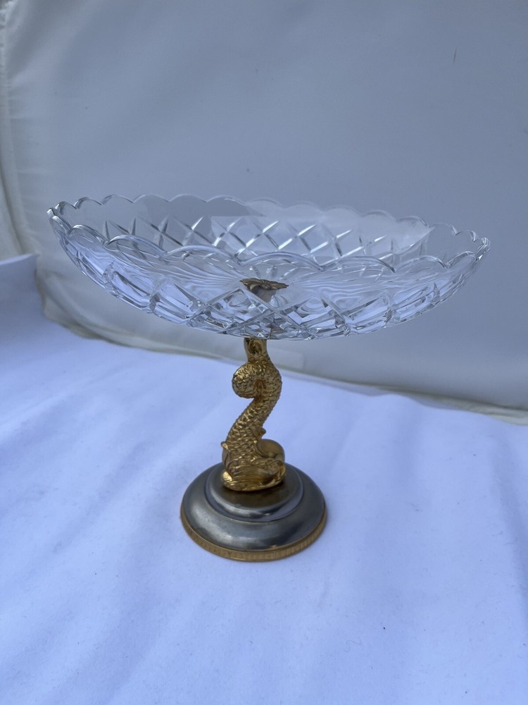 Val Saint Lembert Signed Crystal Vase