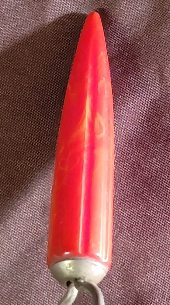 Vintage Androck Red Bakelite Hand Strainer / Sifter Bullet Handle