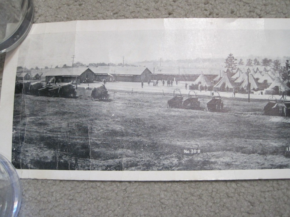 Antique & Original WW1 Panoramic 112th Infantry Camp Hancock, GA