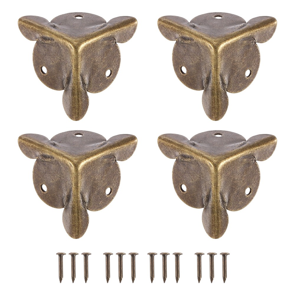 12 Pcs 19mm Decorative Box Corner Cover, Corner Protector, Bronze