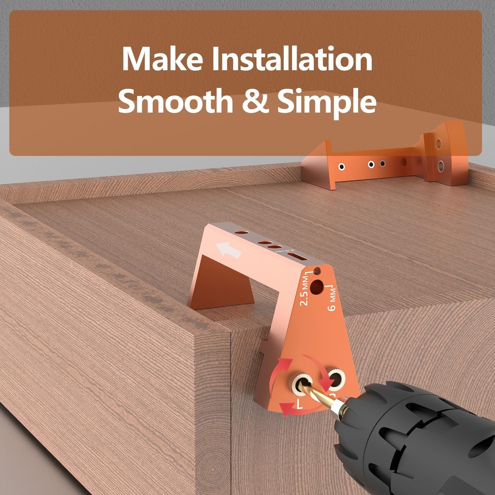 Undermount Drilling Guide - Durable Aluminum Drill Angle Guide w/Steel Insert...