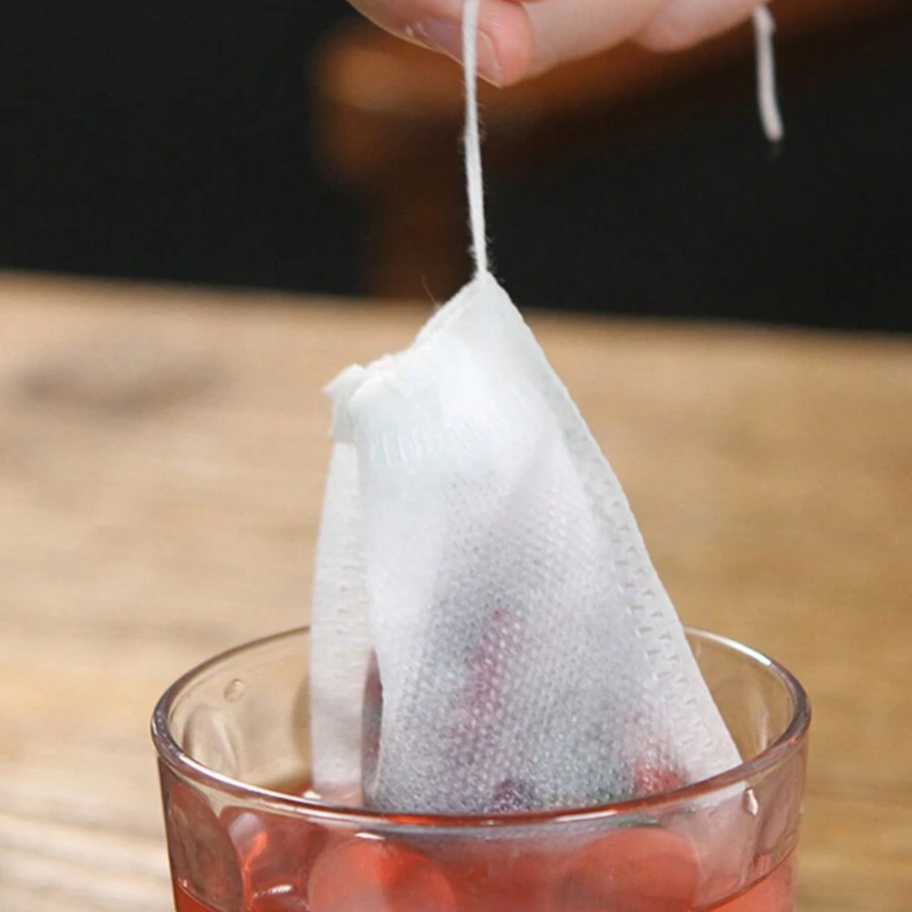 Tea Filter Bags Disposable Empty Cotton Drawstring Seal Filter Loose Leaf Bag