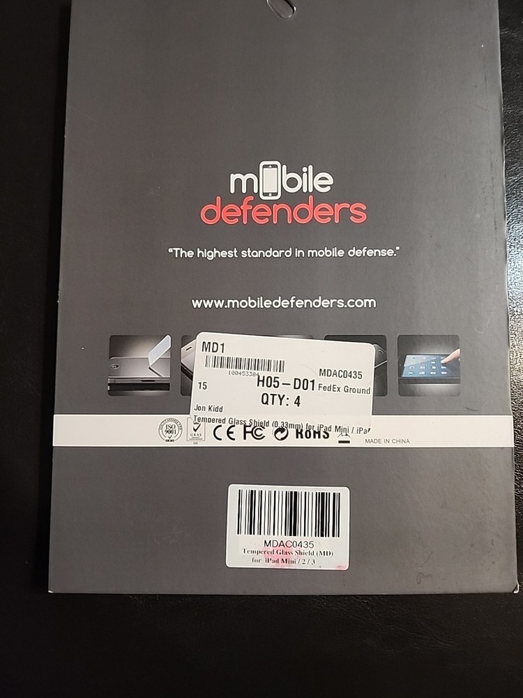 mdSHIELD Tempered Glass Screen Protector for iPad 2 / iPad 3 / iPad 4