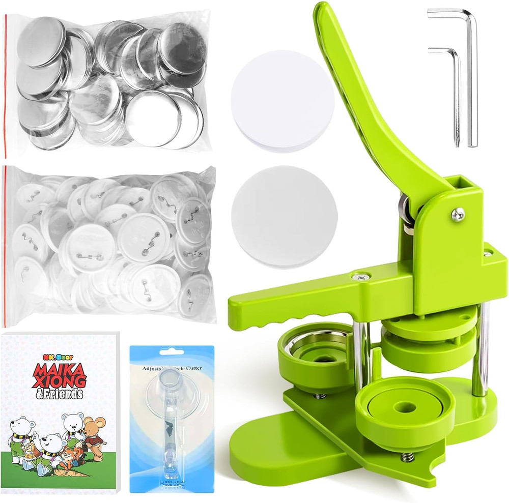 Button Maker Machine 58Mm Pin Installation-Free DIY Pin Badge Button Maker Press