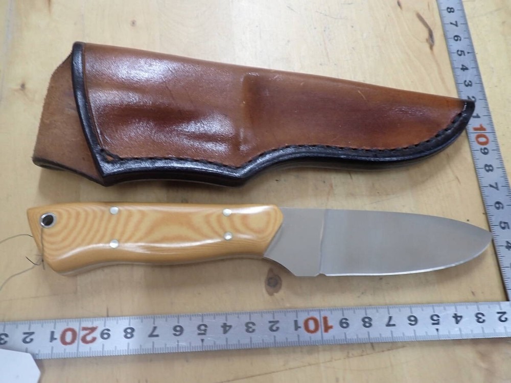 Jack crain sheath knife scrimshaw without box