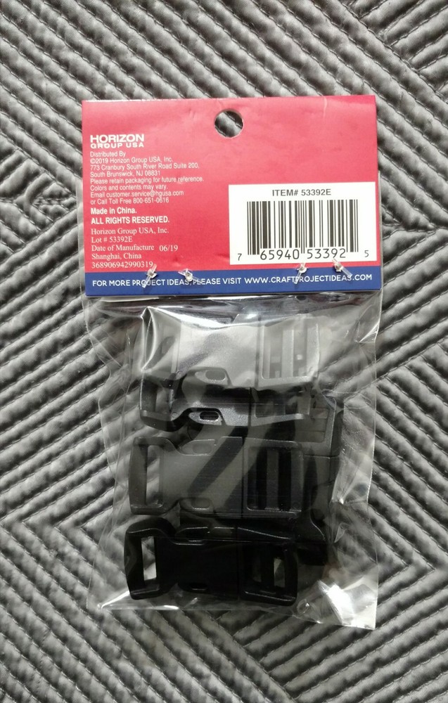 Go Create - Parachute Cord Clips - 6 Pack - Black