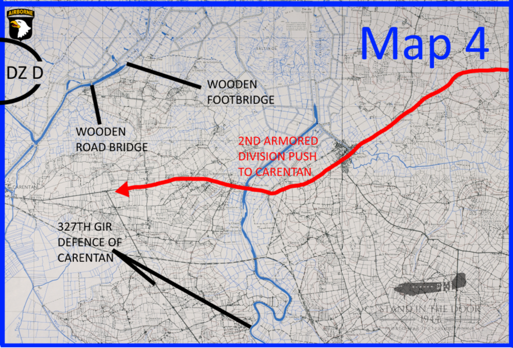 WW2 Normandy D-Day map 4 Isigny