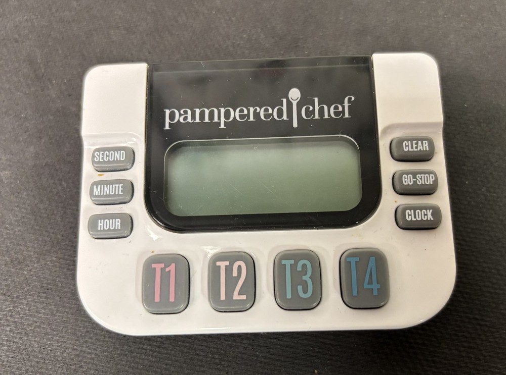 Pampered Chef Digital Kitchen Timer ClipOn or Magnet For View Cloc w/Battery EUC