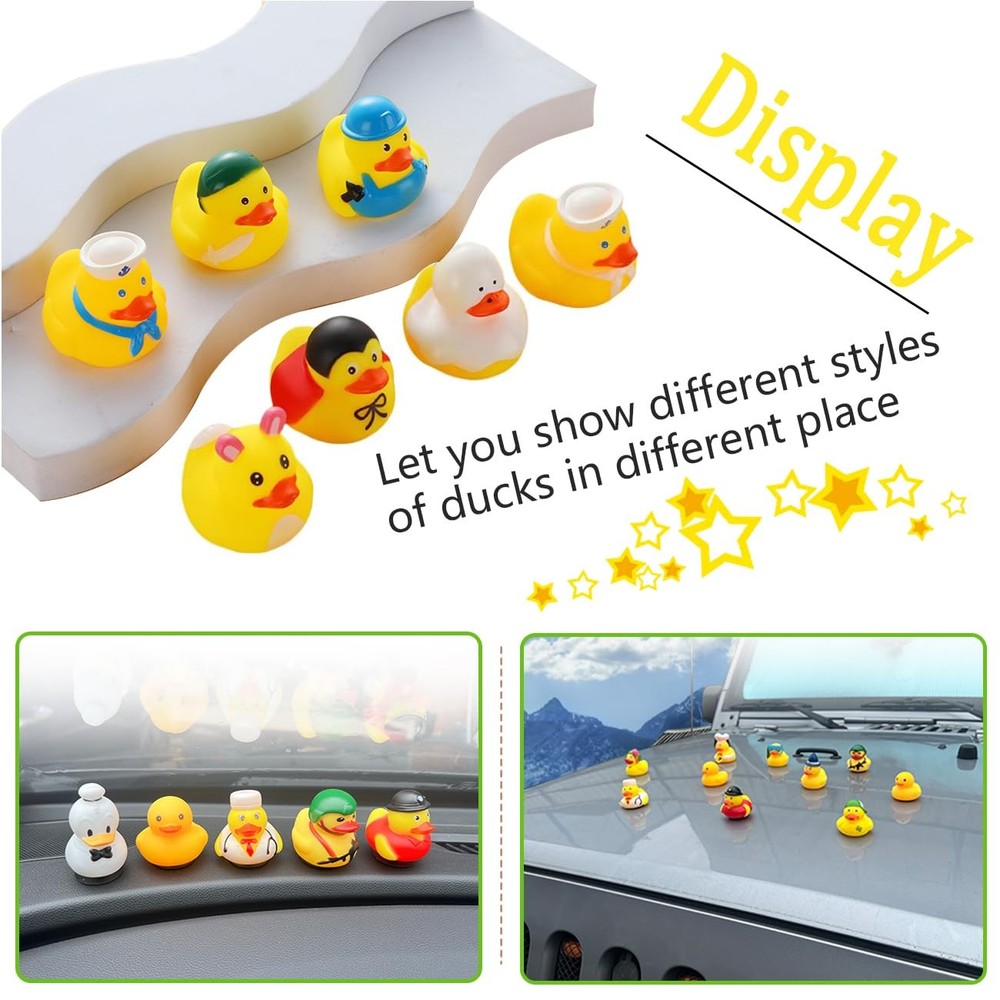 20PCS Duck Plug Holder for Car Dashboard Rubber Mounts Black