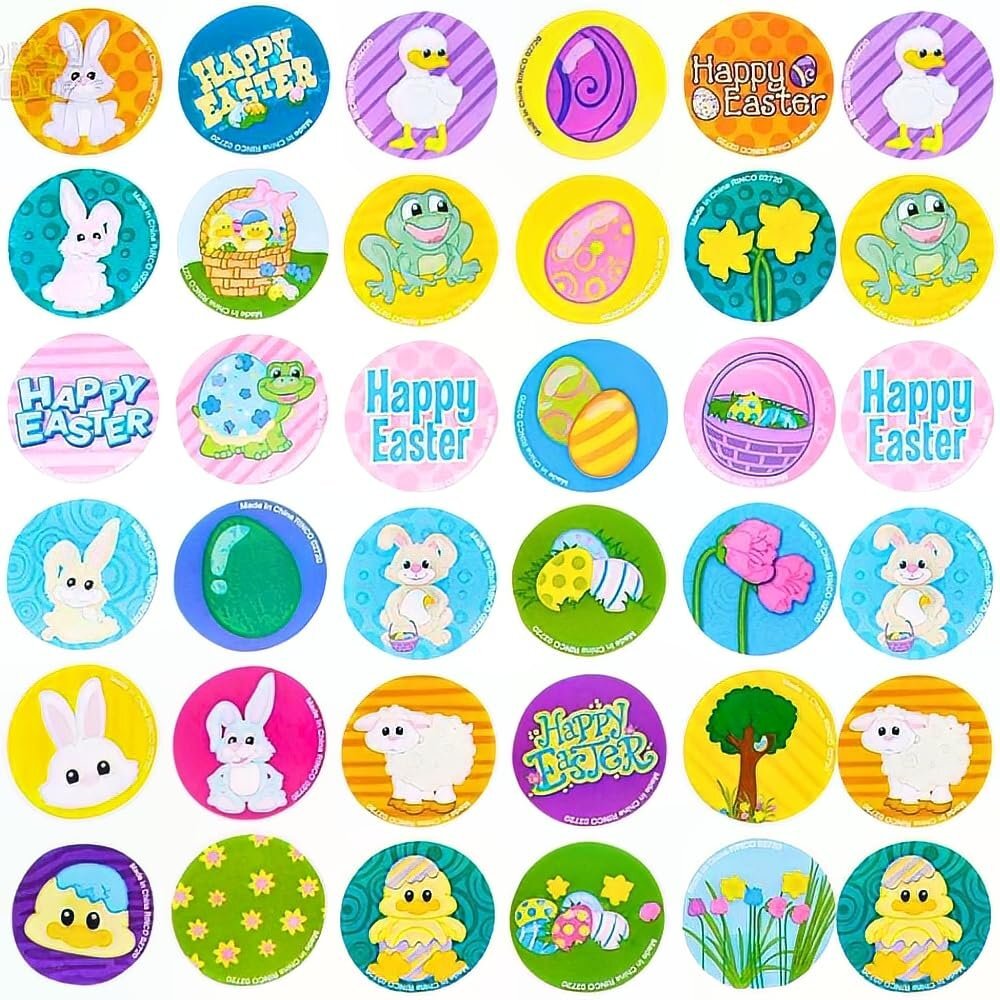 Assorted Easter Theme Stickers Lot of 500