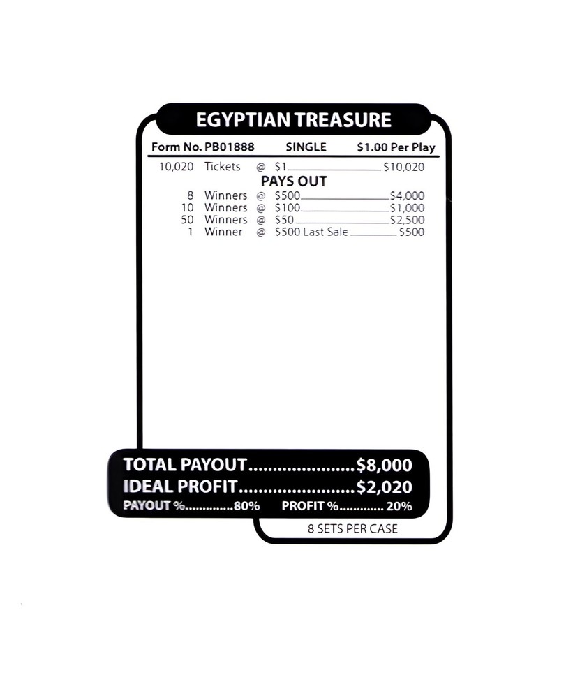 Pull Ticket - Tab - Jar - EGYPTIAN TREASURE
