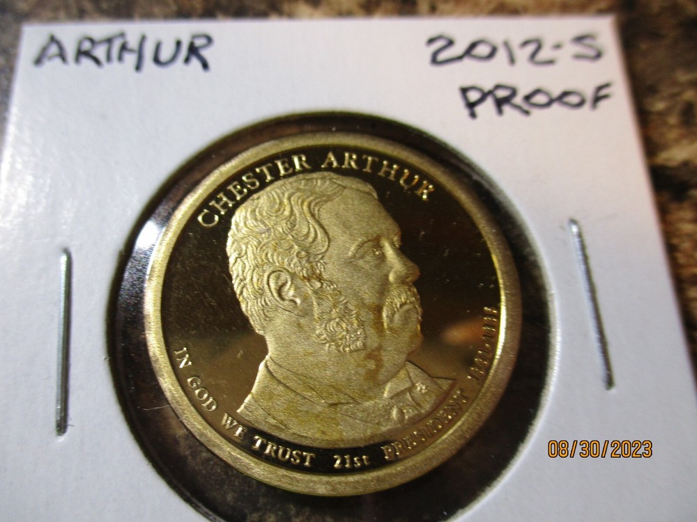 2012-S PROOF PRESIDENTAL DOLLAR ARTHUR   BB1