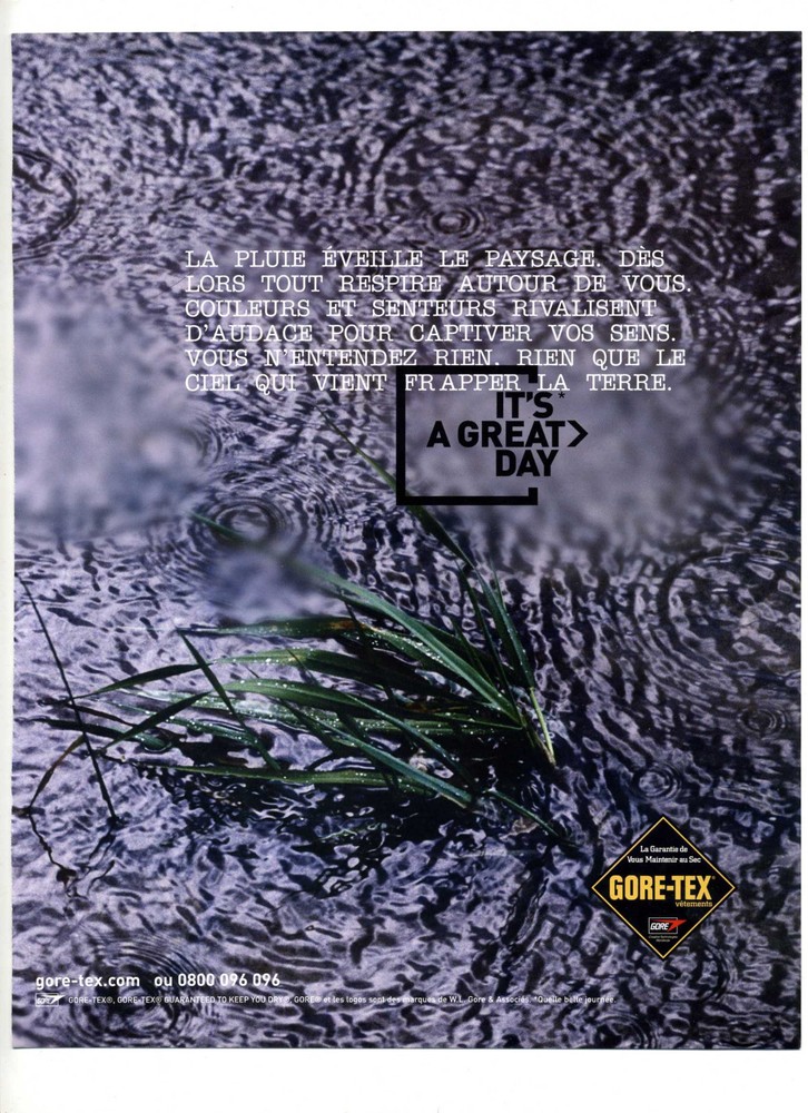 2004 / Gore-tex / waterproof textile / advertising / advertising